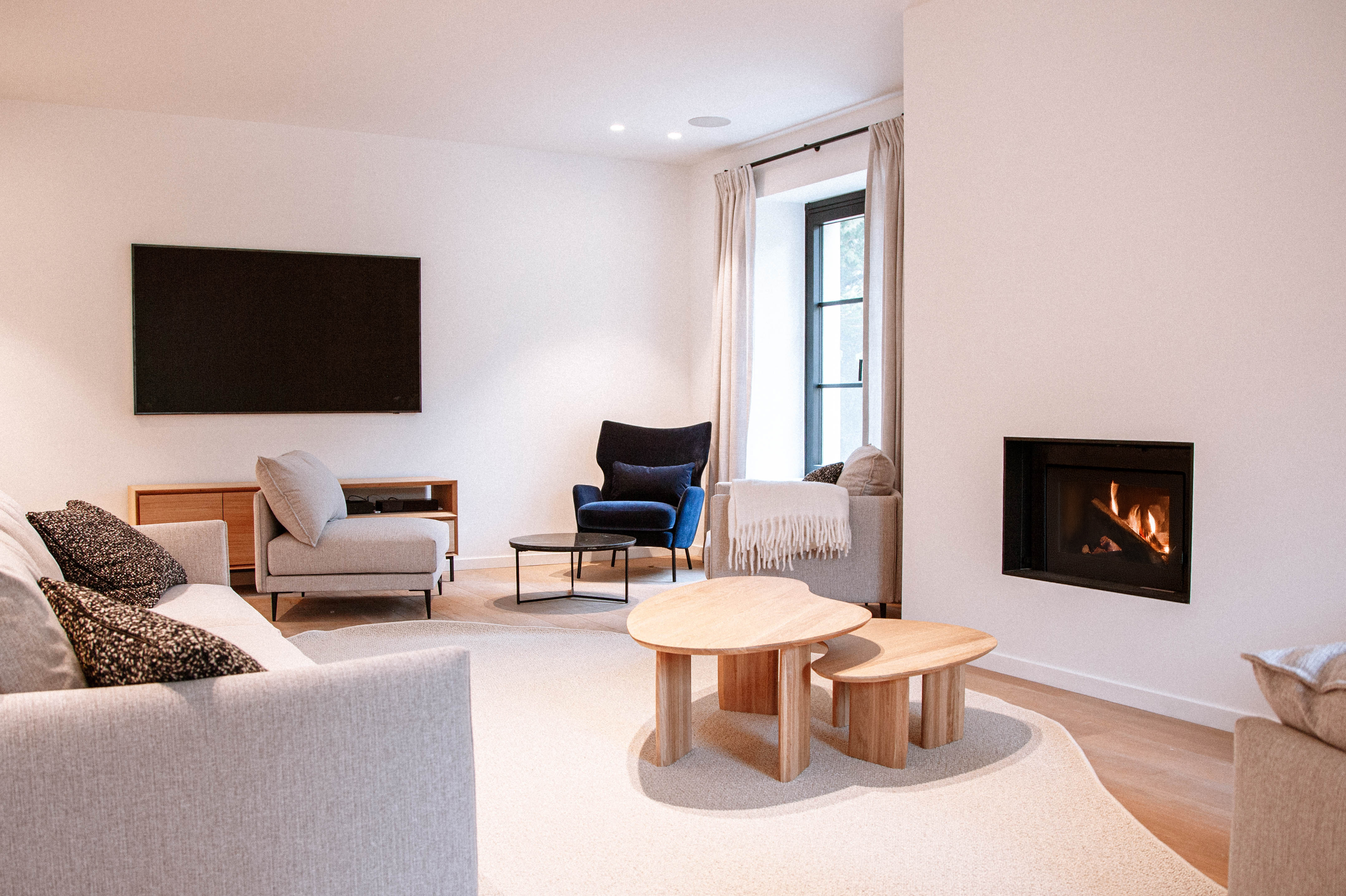 Relaxing common spaces in our guesthouse for retreat participants